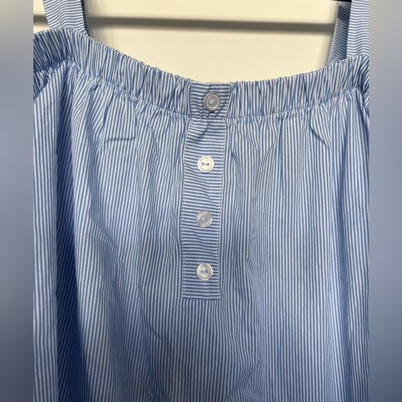 NWOT Kaii off shoulder striped cotton top women’s size large - Picture 6 of 11